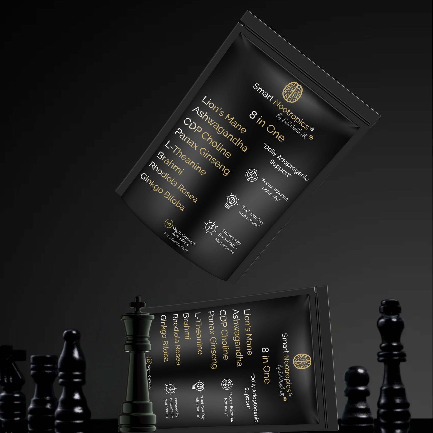 Smart Nootropics 8-in-1 Advanced Cognitive Essential Formula 60 Capsules