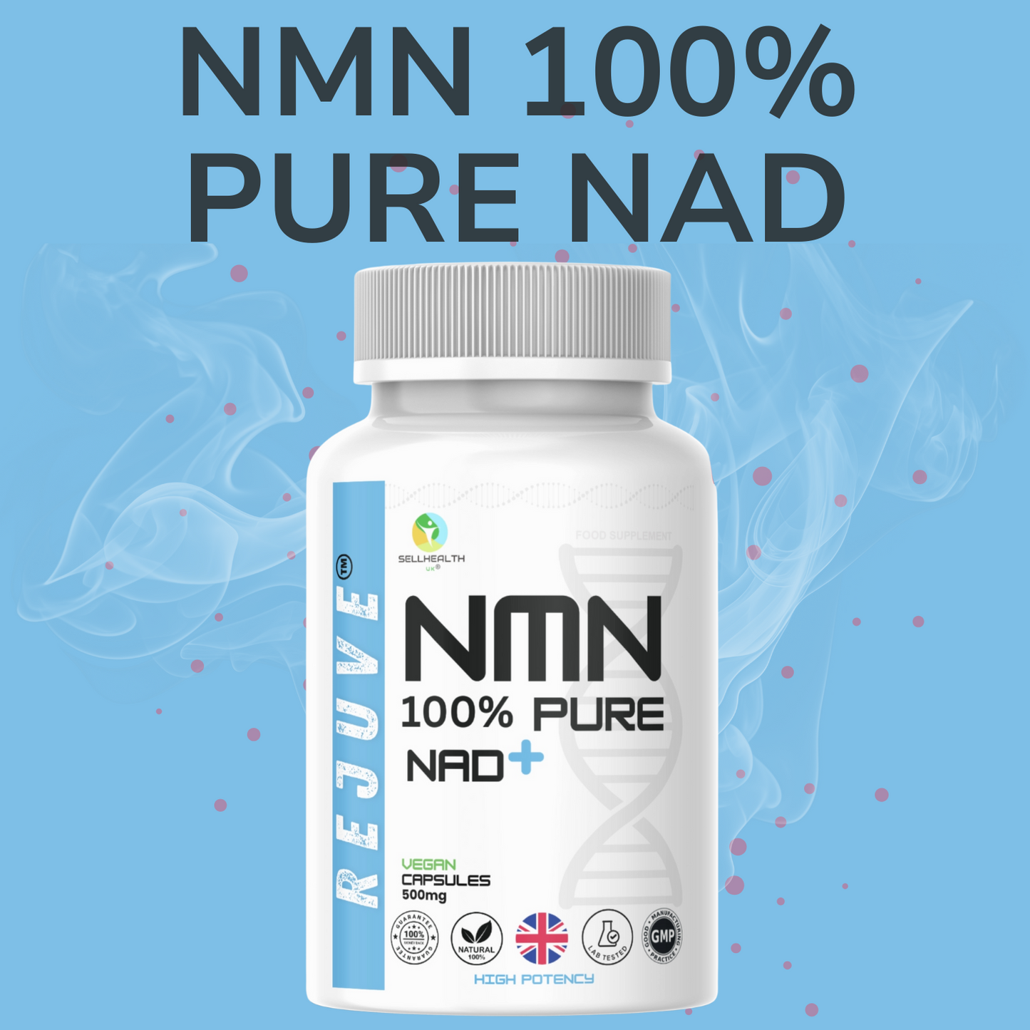 Pure Rejuve® NMN | 40 x 500mg Capsules + FREE eBook "NMN Guide"