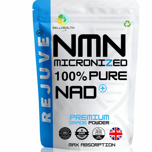 Pure Rejuve® NMN 99.93%+ Micronized Nicotinamide Mononucleotide Powder + Measure & FREE NMN eBook - SellHealth UK