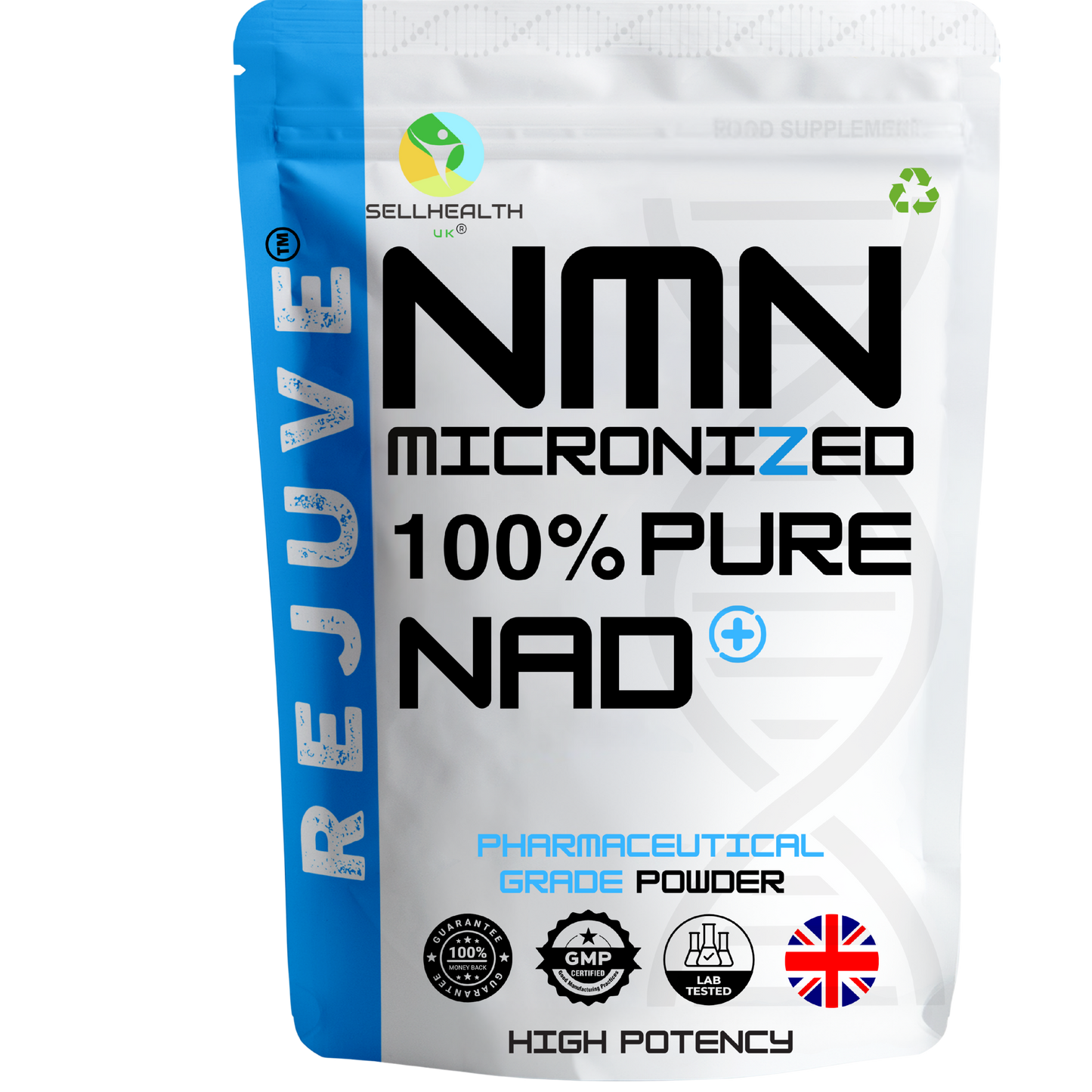 Pure Rejuve® NMN  99.93%+ Pharmaceutical Grade  Nicotinamide Mononucleotide Powder + Measure & FREE NMN eBook
