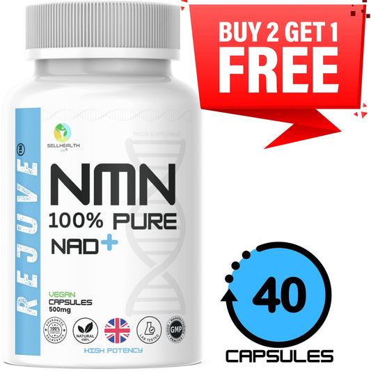 Pure Rejuve® NMN | 40 x 500mg Capsules + FREE eBook "NMN Guide" | Buy 2 Get 1 FREE Limited Offer